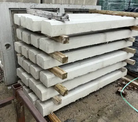concrete parking blocks in a stack