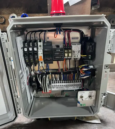 open view of Jet control panel
